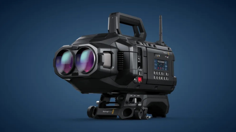 Blackmagic lança a primeira câmera de cinema imersiva do mundo para produção ao vivo.