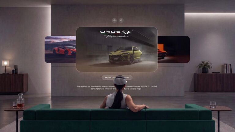 Lamborghini lança app oficial para Apple Vision Pro